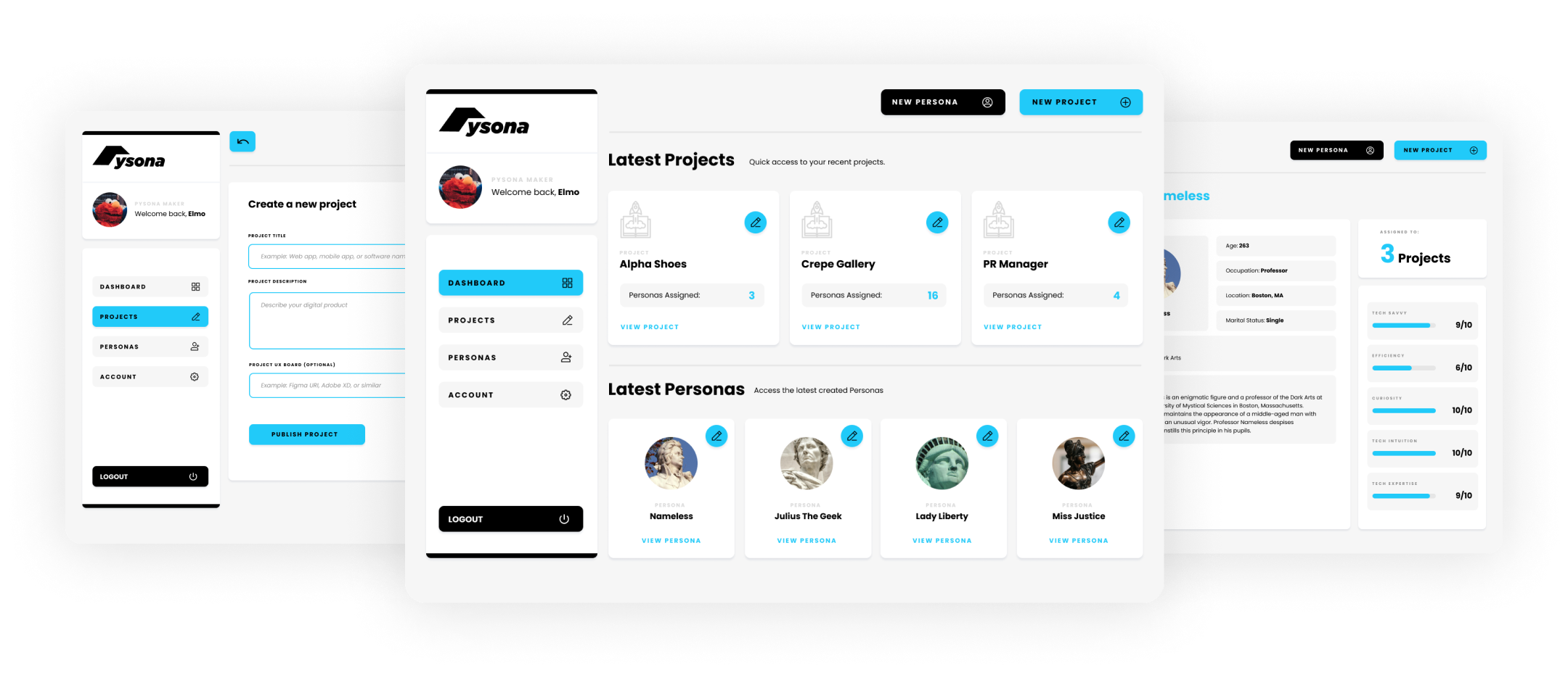 Pysona Dashboards